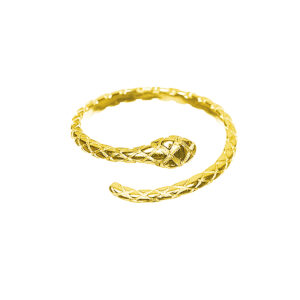 anillo serpiente ajustable oro
