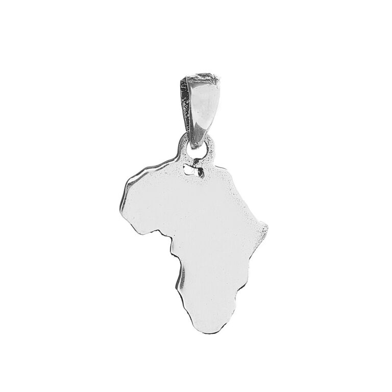 Charm De Plata Esterlina 925 - Mapa De África, Para Pulseras, Anillos De Salto, Regalo Viaje O Recuerdo