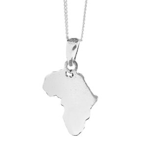 Collar mapa de África fabricado en plata de ley 925