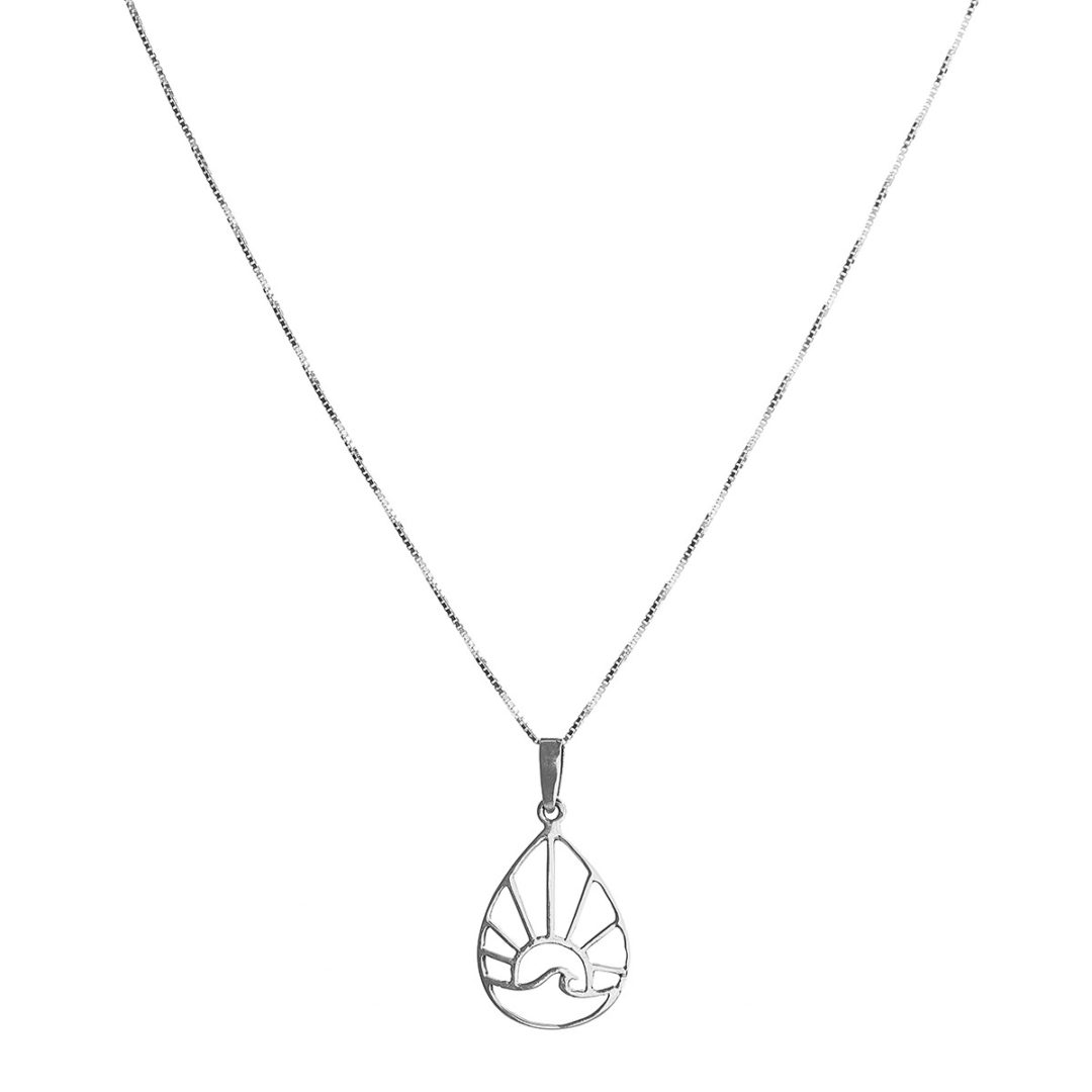 Collar Arrebol. Gargantilla con colgante amanecer o puesta de sol de plata